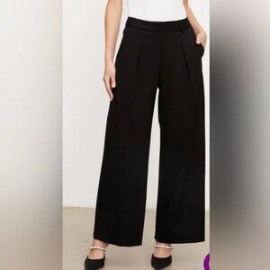 Velvet by Graham & Spencer Leona High Rise Wide Leg Trouser Pants Pockets 6 $229